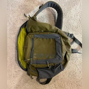 Orvis one strap Green Backpack (used for fly fishing and skiing)